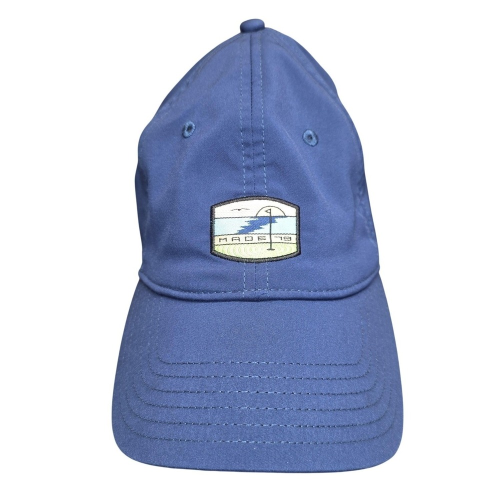 TaylorMade Hat Cap Strap Back Mens One Size Blue Golf Patch Logo Adjustable